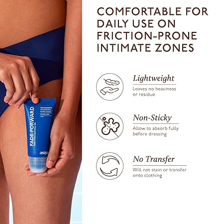 Asaya Fade Forward Inner Thigh & Bum AHA Roll-On | Pigmentation Removal Serum For Dark Inner Thighs & Buttocks | For Women & Men | Non-Sticky & Soothing | MelaMe™ Complex, 10% AHAs & PHA, Inulin | 70ml - Image 2